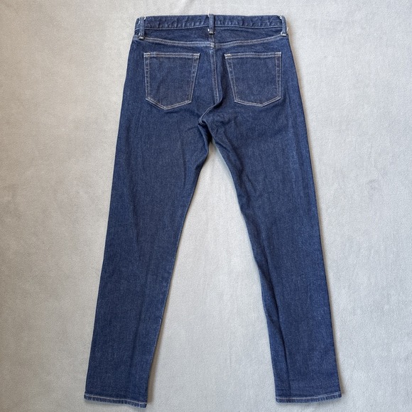 UNIQLO Jeans Mens 32x32 Blue Selvedge Kaihara Slim Straight Japanese Denim - Picture 4 of 13